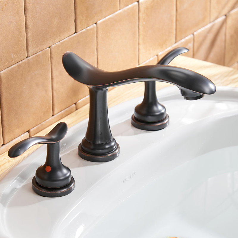 VIBRANTBATH 816 Inch 3 Holes 2 Handle Widespread Bathroom Sink Faucet